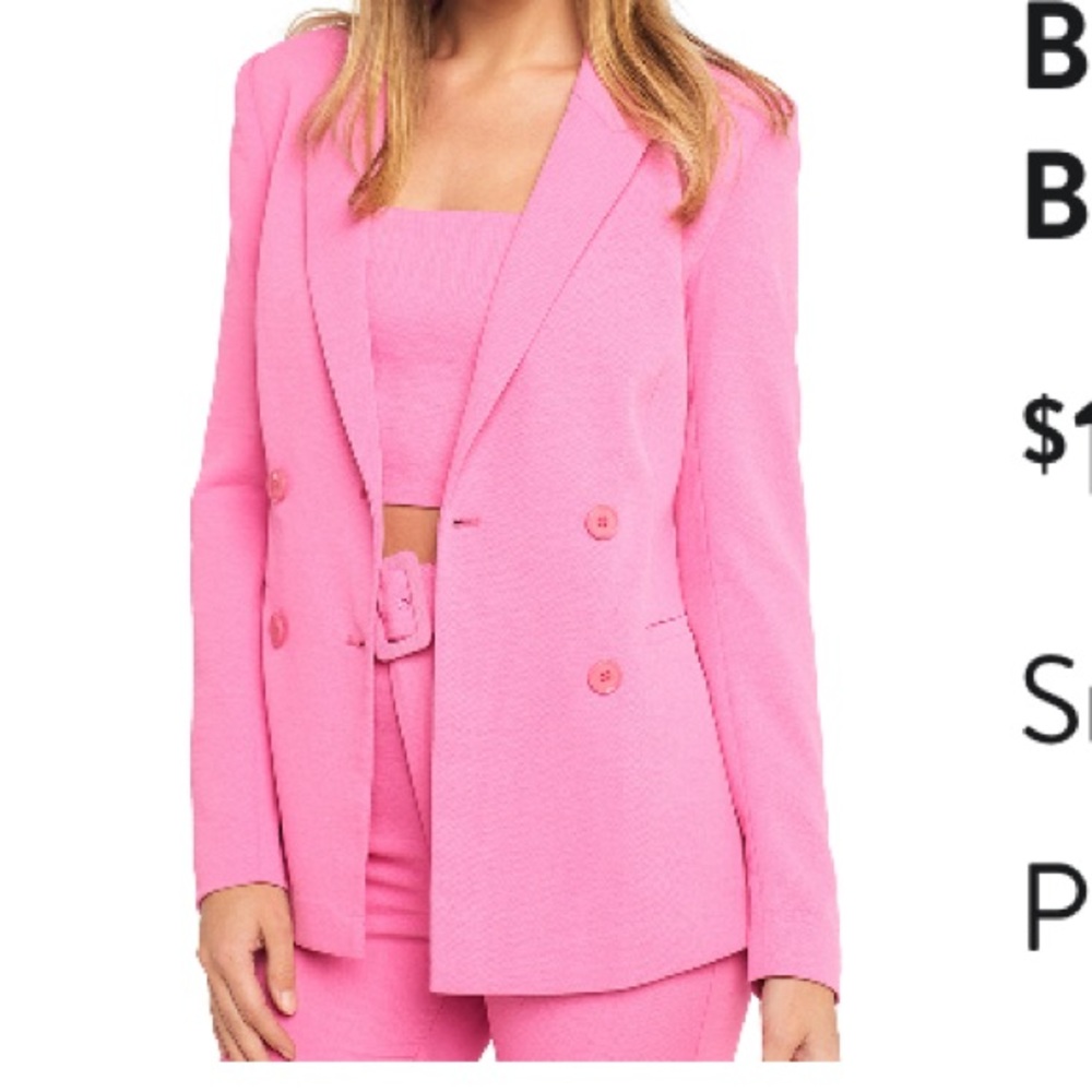 Bardot pink blazer